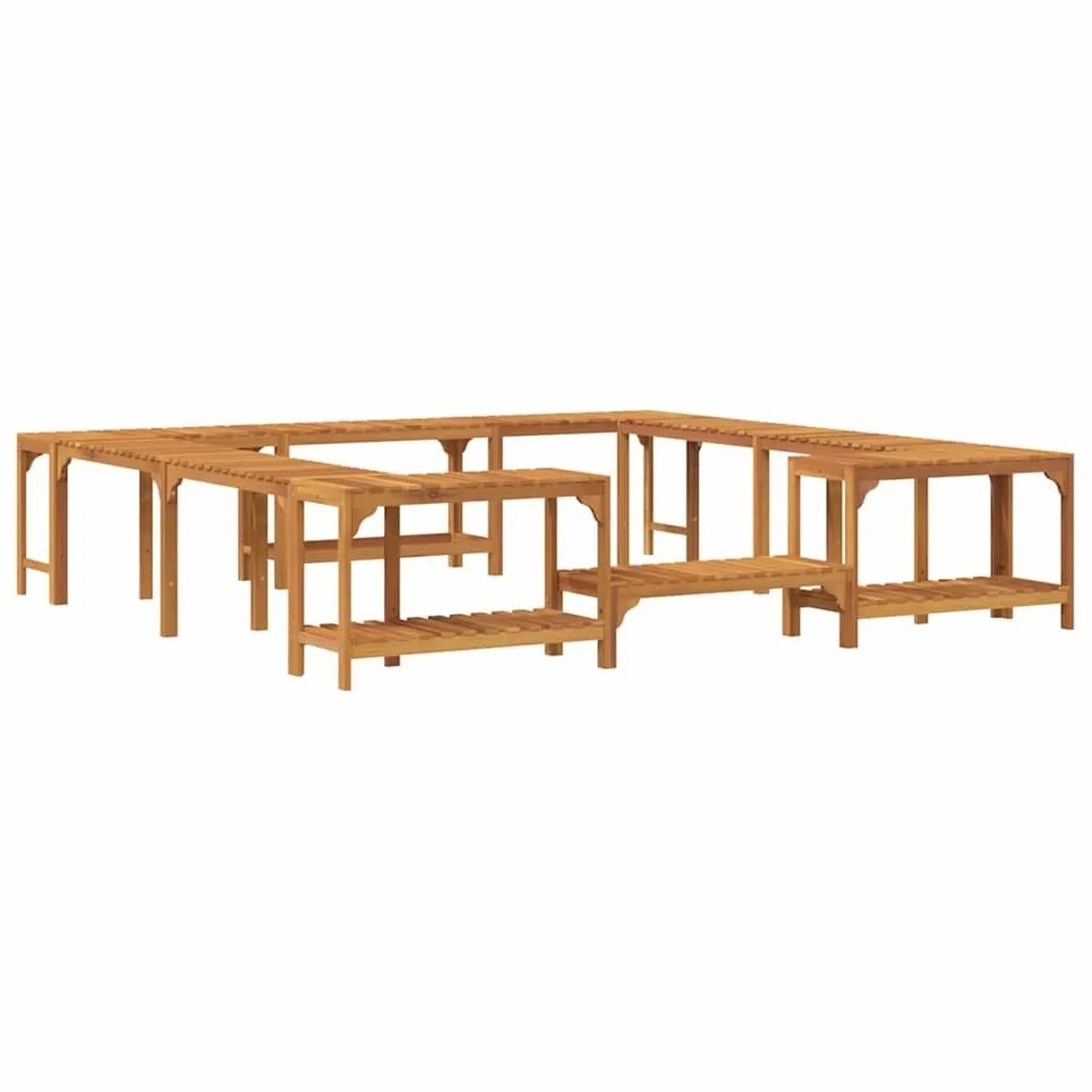 vidaXL Whirlpool-Umrandung Braun 255 x 255 x 55,5 cm Massivholz Akazie 3334765