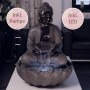 Intergarden Zimmerbrunnen Buddha, 83cm, mit LED-Beleuchtung und Pumpe für entspannende Atmosphäre.