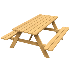 Holz4home Picknickbank Klassisch aus Kiefernholz für den Garten.