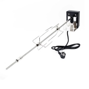 Wiltec Bbq Grillspieß Edelstahl 70Cm 230V Drehspieß Rôtisserie Fleischnadel Schaschlik