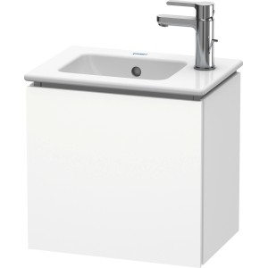 Duravit Waschbeckenunterschrank L-Cube, weiß matt, 42 cm breit. Moderner Badezimmerschrank mit Stauraum.