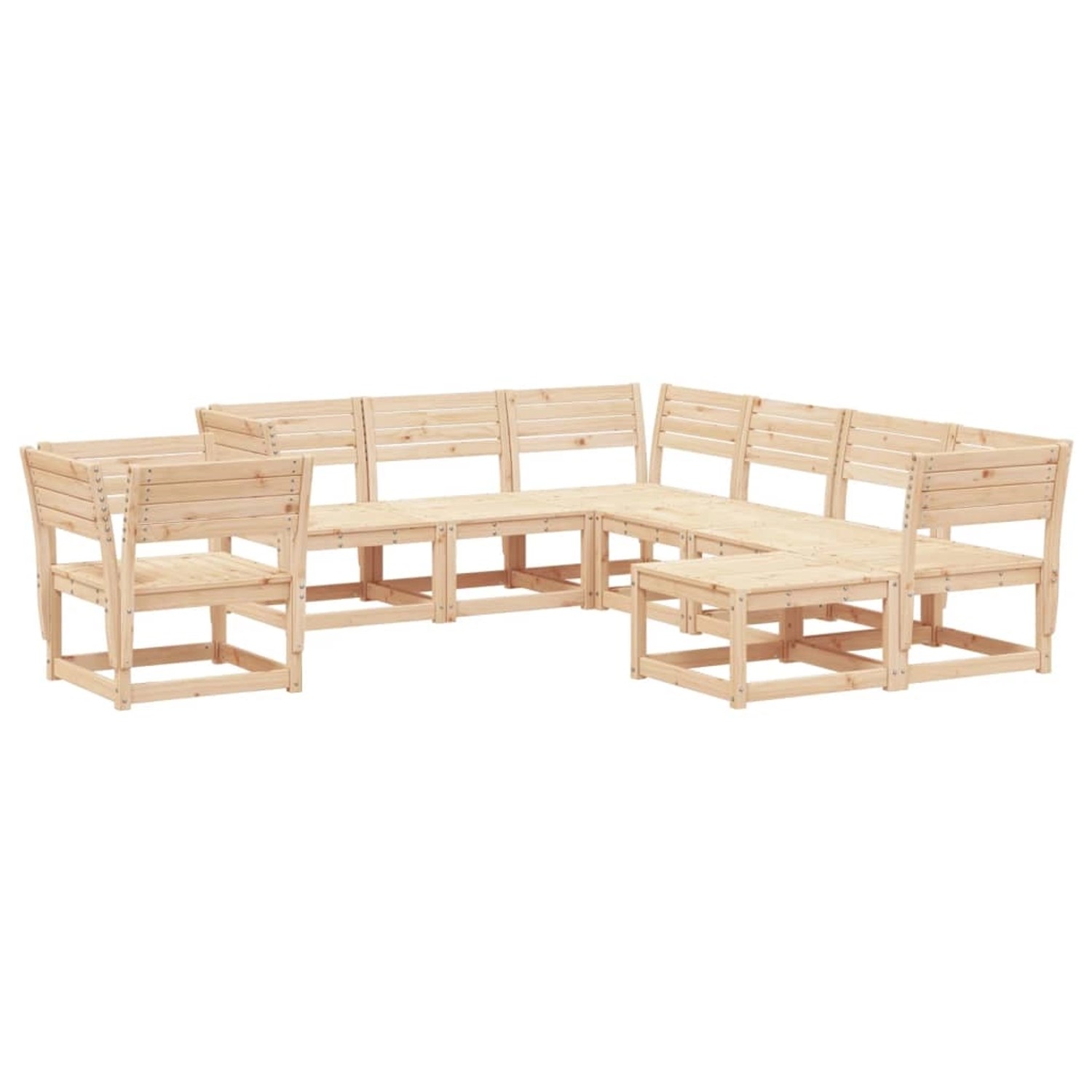 vidaXL 8-tlg Garten-Lounge-Set Massivholz Kiefer Modell 60