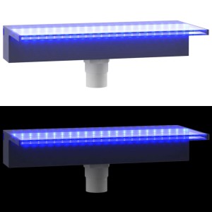 VidaXL Wasserfall-Element 45cm mit RGB LEDs aus Acryl für Gartenbrunnen.