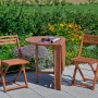 Merxx Porto Gartenmöbel-Set, 3-teilig aus Eukalyptusholz mit Klapptisch und 2 Klappstühlen.