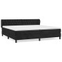 Schwarzes vidaXL Boxspringbett (200x200 cm) mit Matratze und Samtbezug.