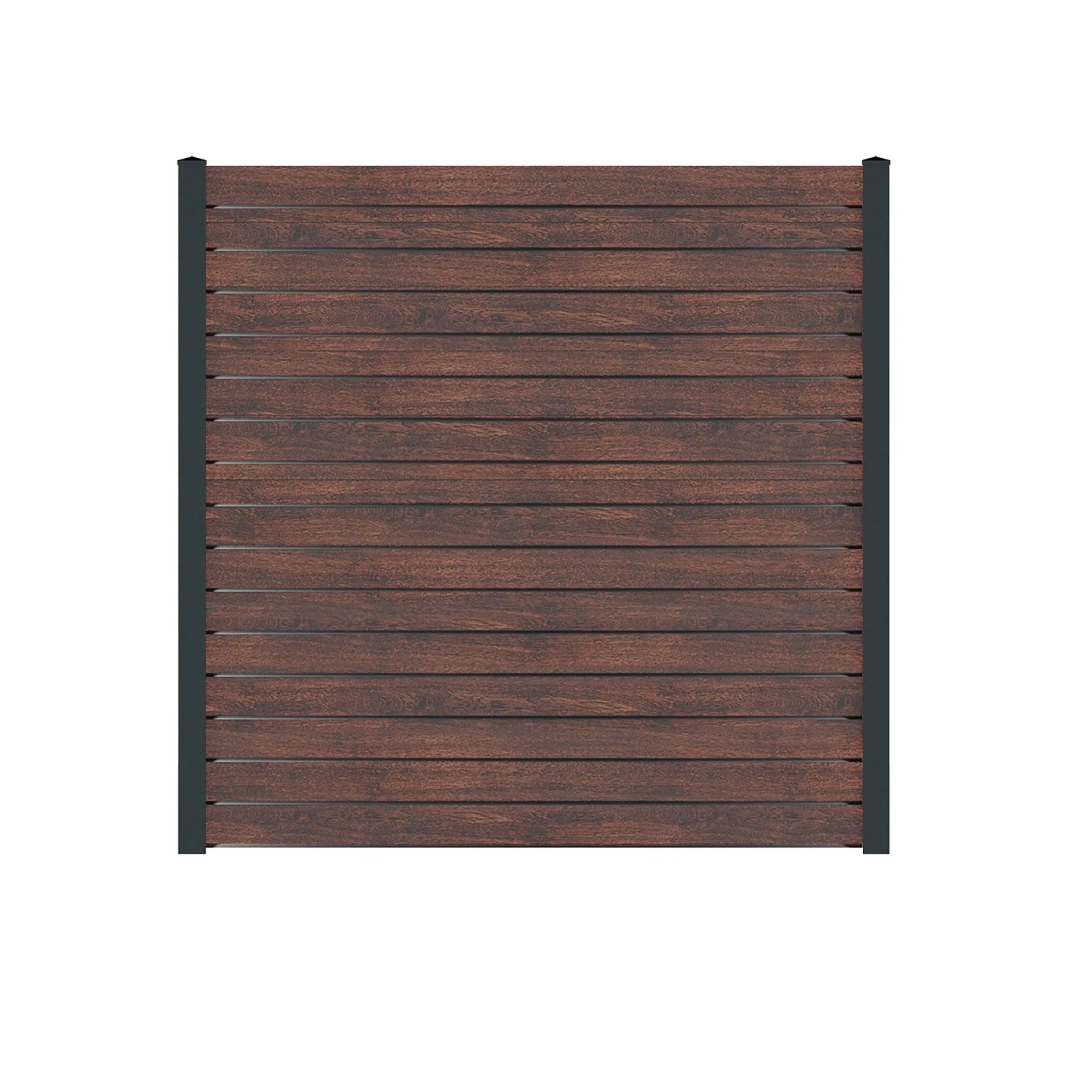 Vidual Sichtschutzzaun Pure 100 zum Aufdübeln 1,8 m x 28,37 m Darkoak