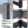 Detailansicht des schwarzen KARAT Flaschenkastenständers Osaka, Regalsystem für 9 Getränkekisten.