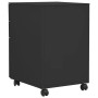 Anthrazitfarbener vidaXL Aktenschrank mit Rollen, 39x45x60 cm, aus Stahl.