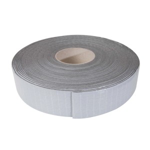 Rolle Scorprotect Kautschuk Klebeband, anthrazit, 50mm breit, zur Heizungs-Installation.