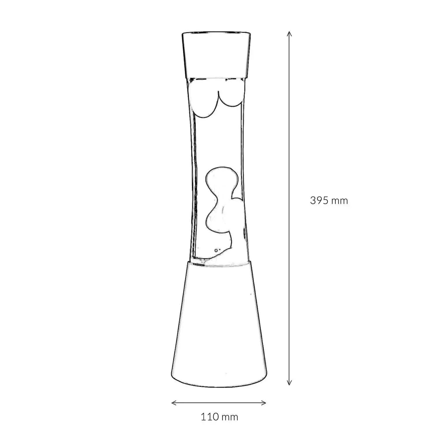 EASYLIGHT Lavalampe, dunkelblau/hellblau, 39,5 cm hoch, mit Leuchtmittel Ringo.