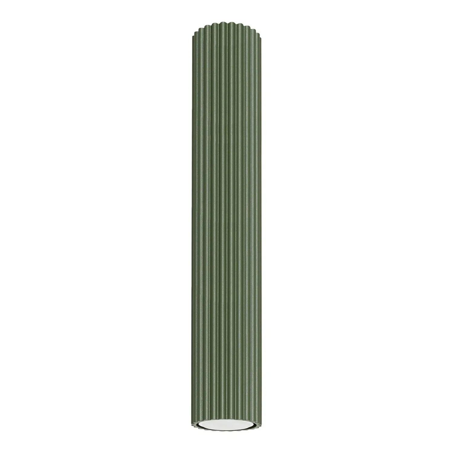 Licht-Erlebnisse Aufputz Deckenlampe GU10 Ø 6,5 CM 40 CM Hoch Schmal Aus Aluminium In Grün