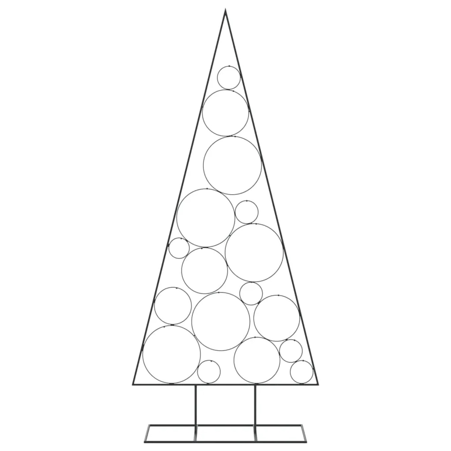 vidaXL Metall-Weihnachtsbaum für Dekorationen Schwarz 180 cm 4018958