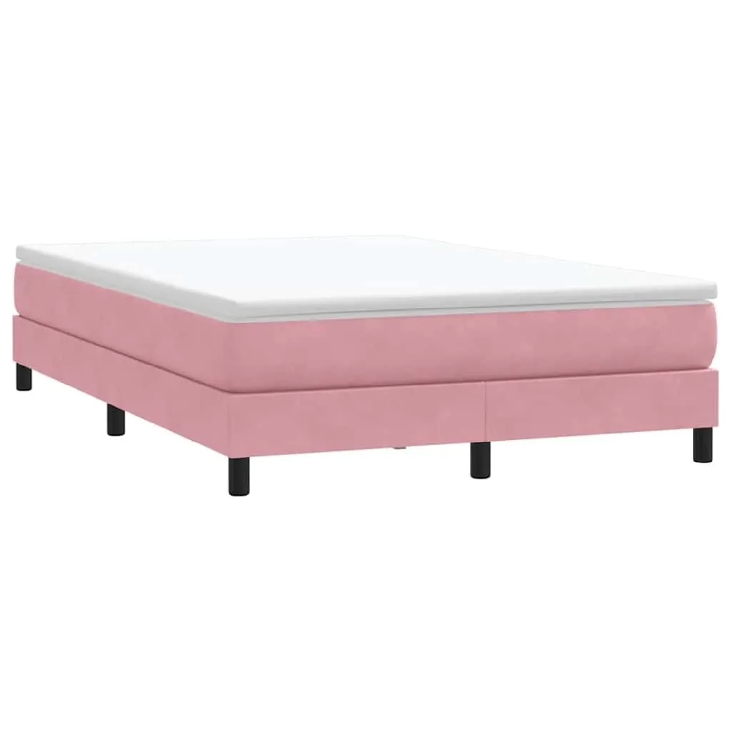 vidaXL Boxspringbett ohne Matratze Rosa 140x220 cm Samt 3315878 günstig online kaufen