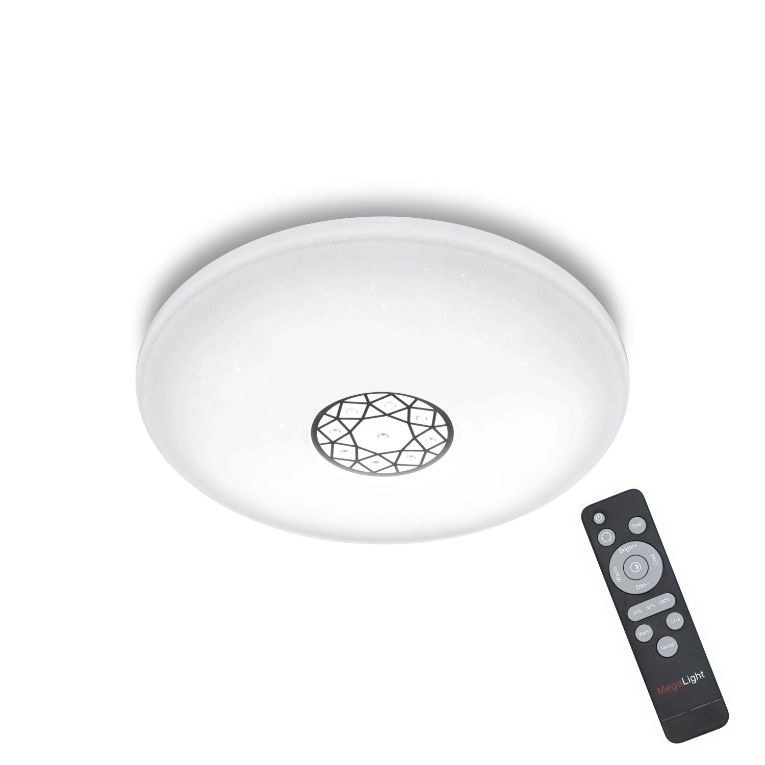 MegaLight Shining Ornament 24W LED-Deckenleuchte inkl. FB 827-860 dimmbar