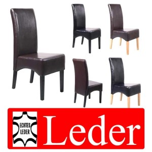 CHEFGASTRO Esszimmerstuhl 2er-Set Gepolstert 102x44x54cm Sitzhöhe 47cm Leder Helle Beine Schwarz