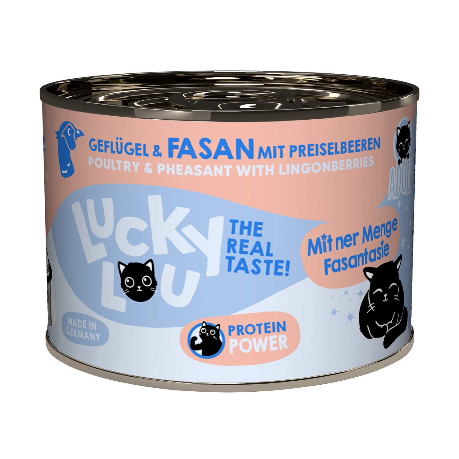 Lucky Lou Katzen-Nassfutter Lifestage Adult Geflügel & Fasan 200 g