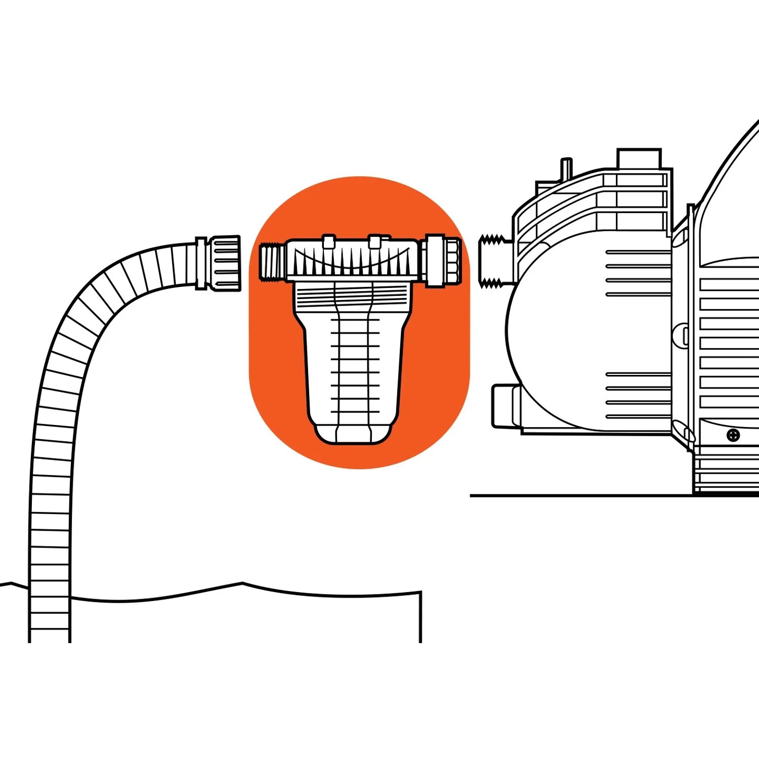 Gardena Pumpen-Vorfilter (bis 3000 l/h) zum Schutz vor Schmutz und Sand.