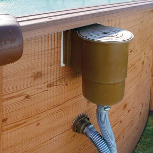 Waterman Einbauskimmer Standard braun mit Einlaufdüse für Stahlwandbecken.