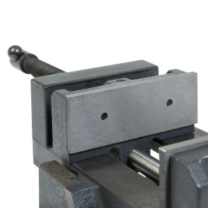 EBERTH Maschinenschraubstock, 100mm Backen, Spannbreite 105mm, robustes Grauguss, Stahl