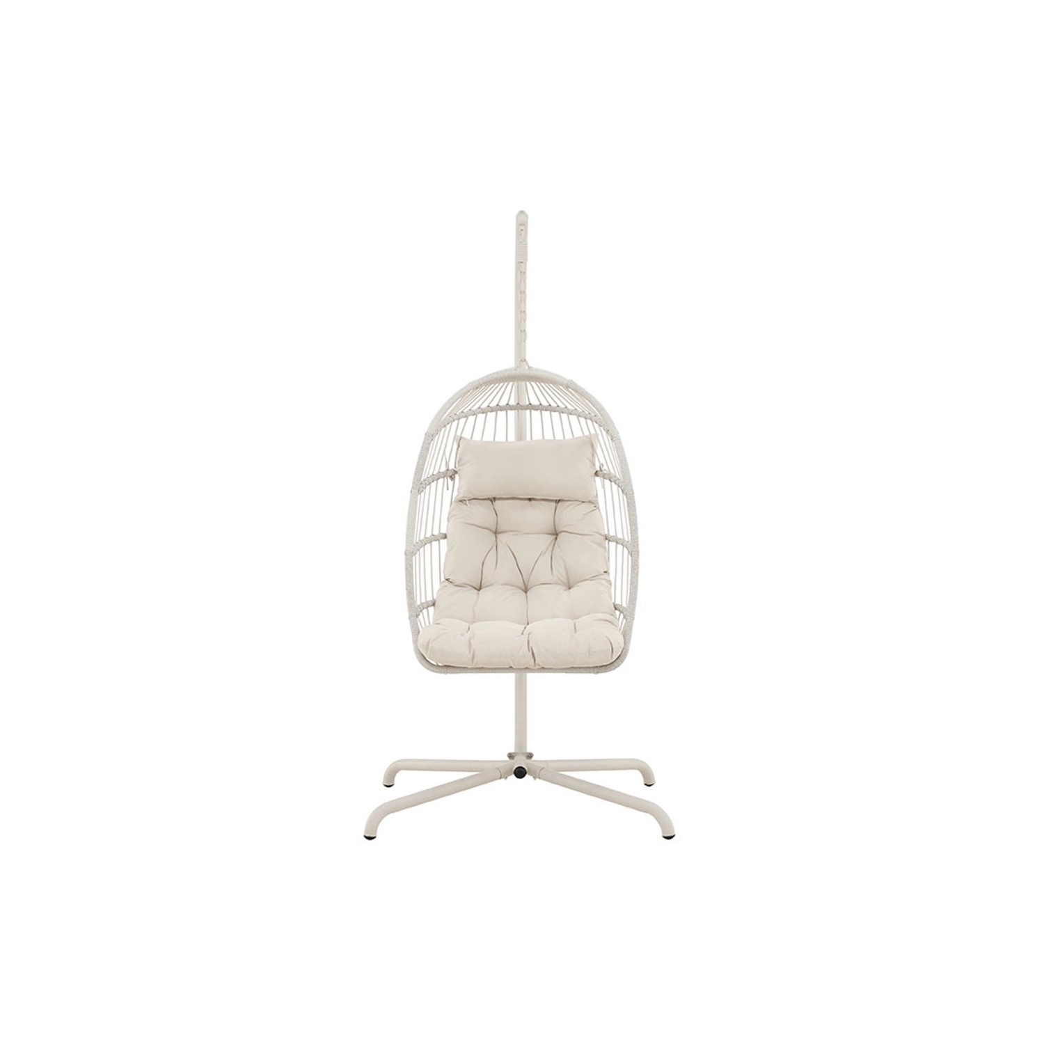 ebuy24 Trezza Hängesessel mit Stativ Beige Sitzhöhe cm 60 Sitzbreite cm 51 günstig online kaufen