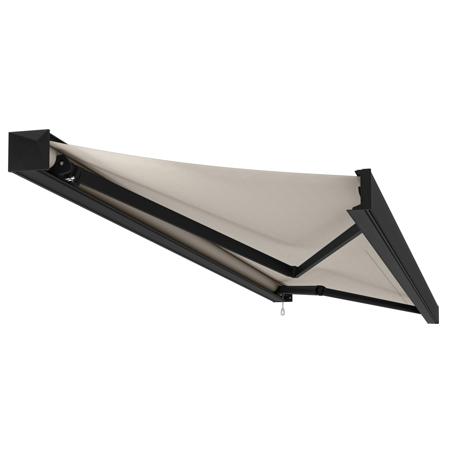 Kassettenmarkise Tajo Anthrazit 5 x 3 m Beige