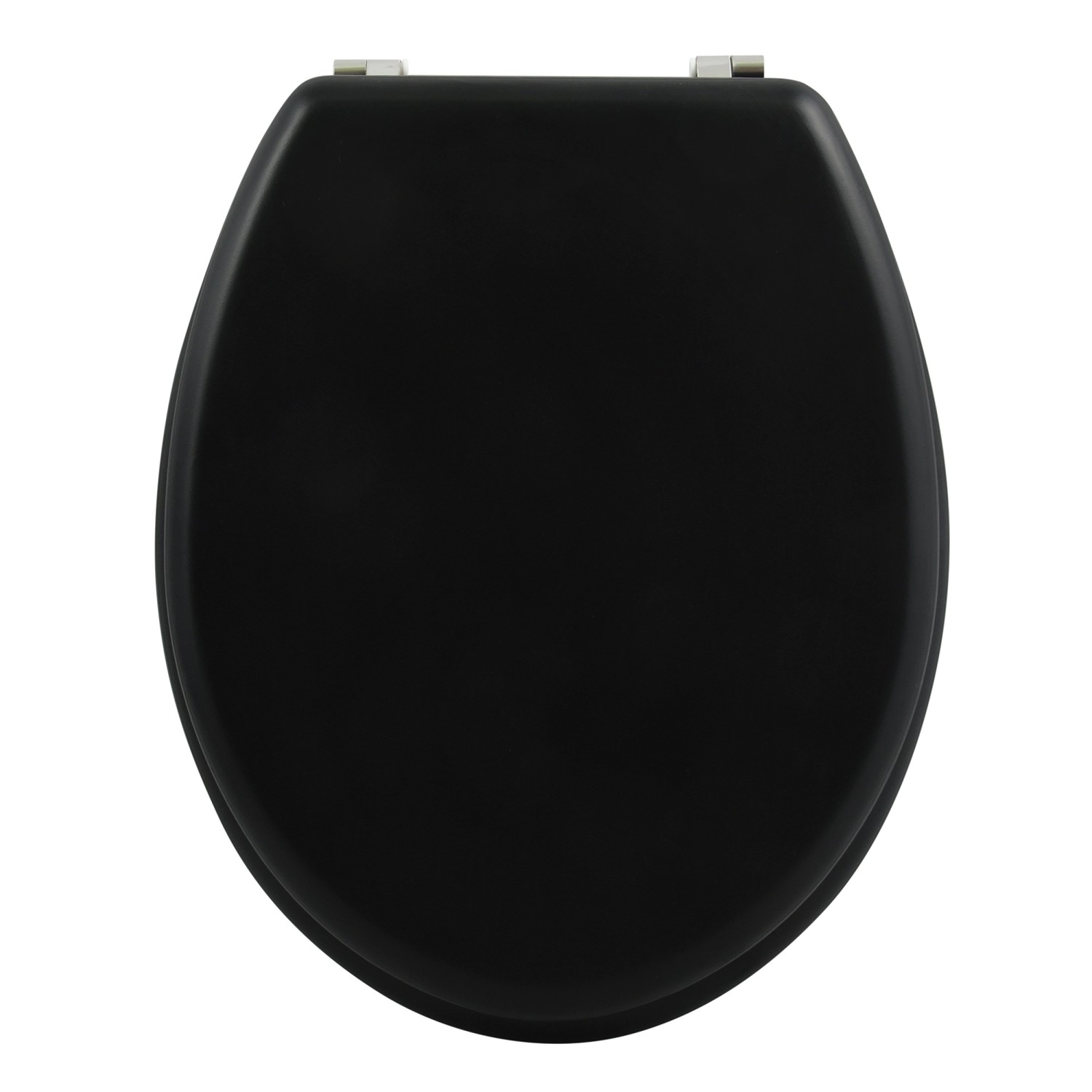 MSV WC-Sitz Cleo MDF 45 cm x 37 cm x 5,6 cm Schwarz Matt günstig online kaufen