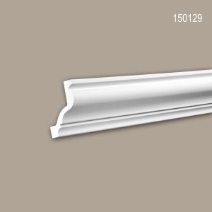 Weiße PROFHOME Eckleiste 150129 aus Polyurethan, 200 cm lang, für Decken und Wände.