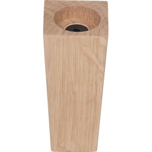 Quadratischer Möbelfuß aus Eiche, 130 mm hoch, für individuelle Möbelgestaltung.