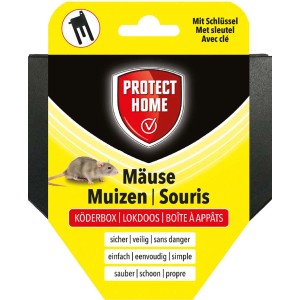 Protect Home Mäuse Köderbox, manipulationssicher mit Schlüssel.