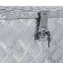 DELUKE Aluminiumbox Mit Deckel Abschließbar Alubox Deichselbox Alu Anhängerbox Werkzeugkiste Transportbox Metallkiste 110,5x38,5x40cm Silber_6