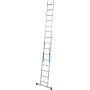 Krause Mehrzweckleiter Stabilo, 2-teilig, aus Aluminium, mit breiter Quertraverse für sicheren Stand.