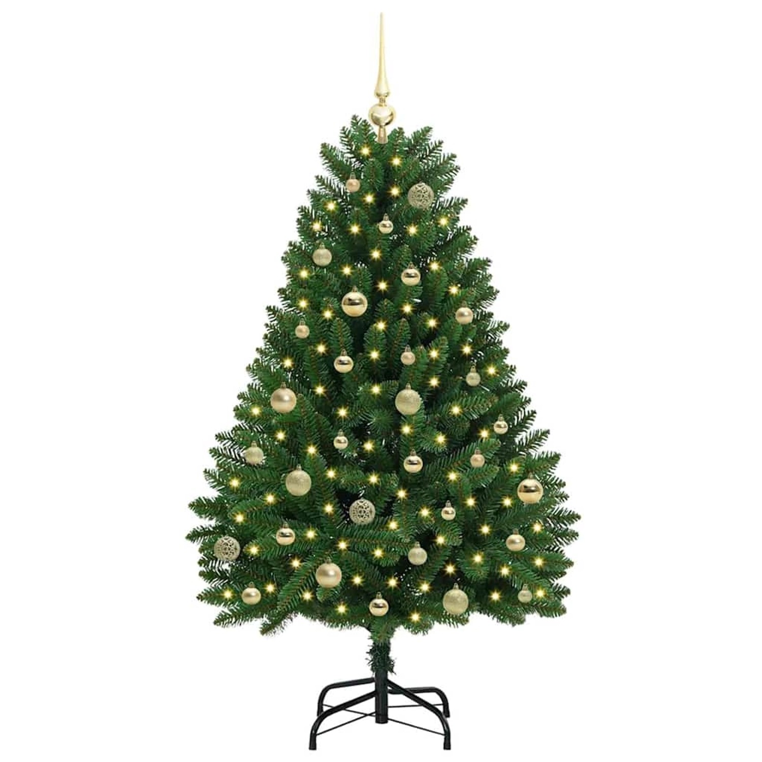 vidaXL Künstlicher Weihnachtsbaum Grün 150 cm PVC und Metall 3395680