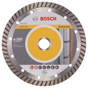 Bosch Diamanttrennscheibe Universal Turbo, Ø 180 mm, für Winkelschleifer Zubehör.