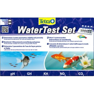 Tetra Wassertest Set zur Bestimmung von 5 Wasserwerten im Aquarium.