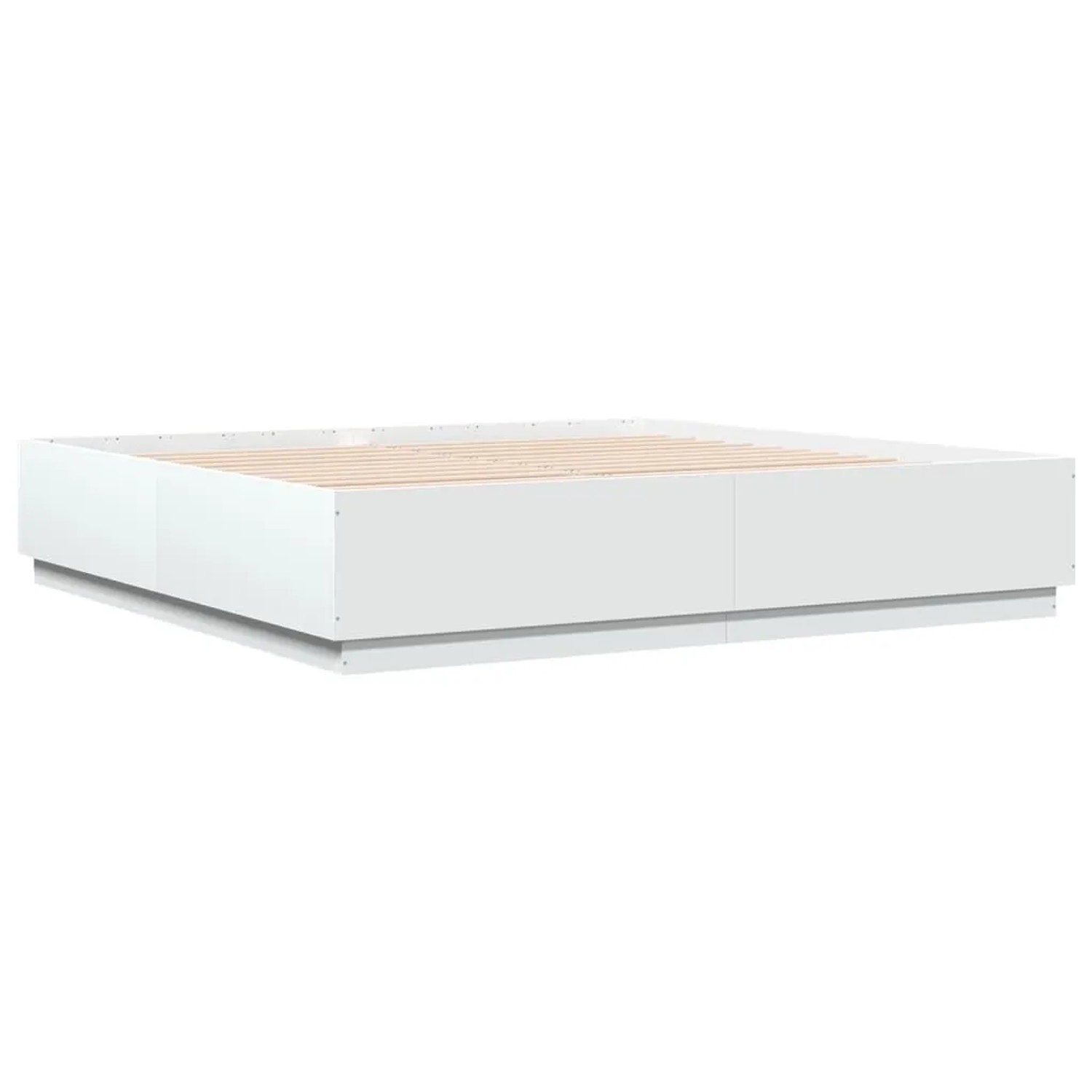 vidaXL Bettgestell mit LED Weiß 180x200 cm Holzwerkstoff 3209590 günstig online kaufen