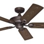 HUNTER FANS Outdoor Deckenventilator Maribel, 132 cm, Bronze mit Holzflügeln.