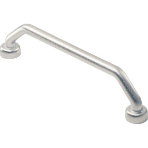 Möbelgriff 909, Chrom matt, aus Metall mit abgerundeter Form für einfache Montage.