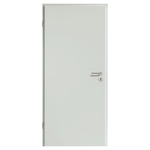 Helle, graue Zimmertür GL 402, 86x198,5 cm, Türanschlag links.