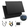 Solakon Balkonkraftwerk 1000W Komplettset: 2 schwarze Solarmodule, Wechselrichter, Kabel & Wandhalterung. Steckerfertig.