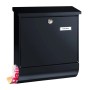 Burg Wächter Briefkasten + Box Set Vario 86720, schwarz, mit Zeitungsfach.