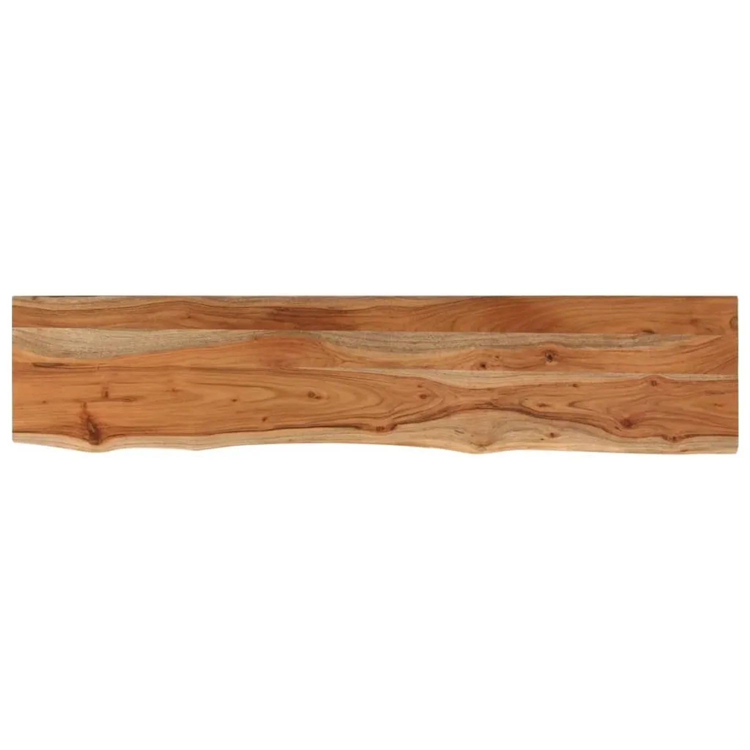 vidaXL Wandregal 110x20x2,5 cm Rechteckig Massivholz Akazie Baumkante 370229