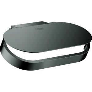 Grohe WC-Papierhalter Selection mit Deckel in Hard Graphite, Wandmontage.