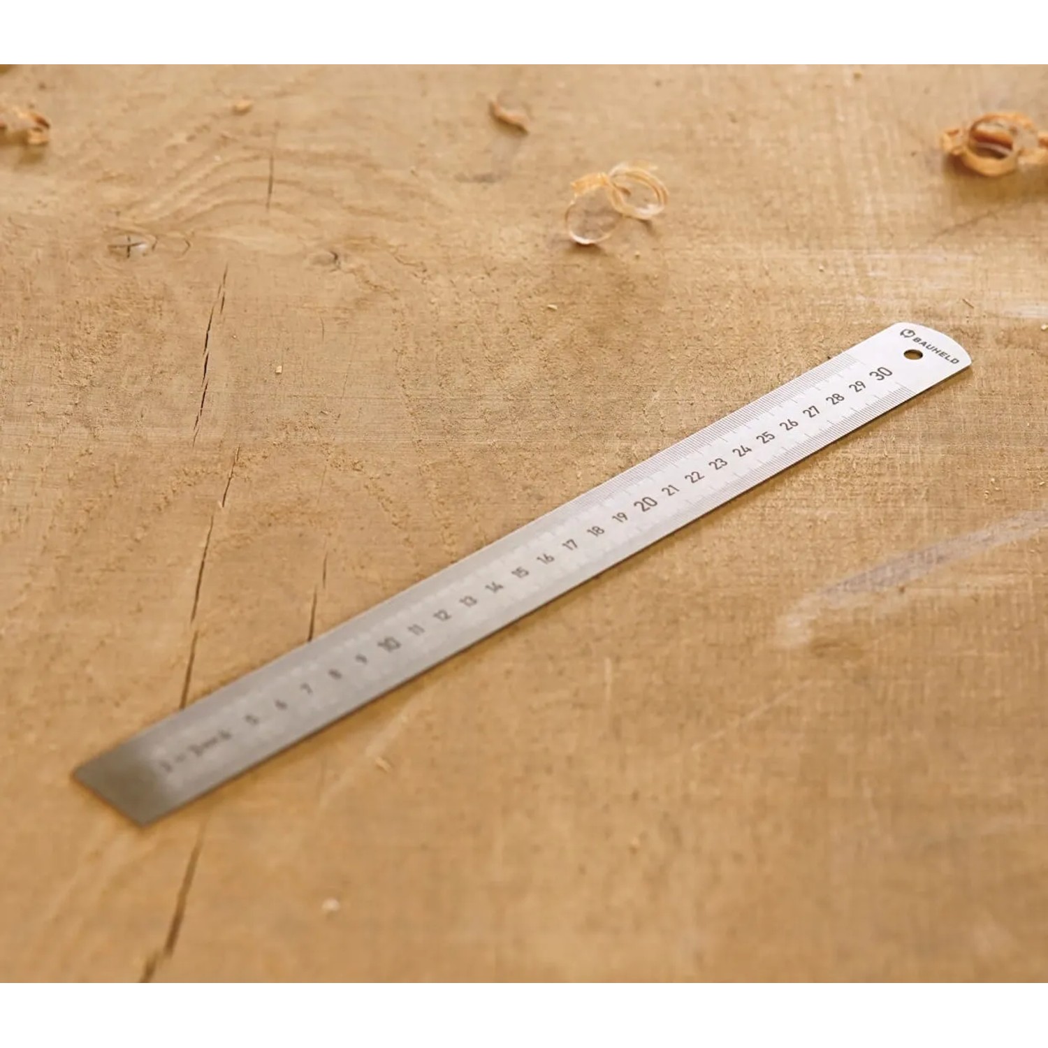 Bauheld Stahllineal, 150 mm, Edelstahl, EG-Genauigkeitsklasse 1, für präzises Messen.