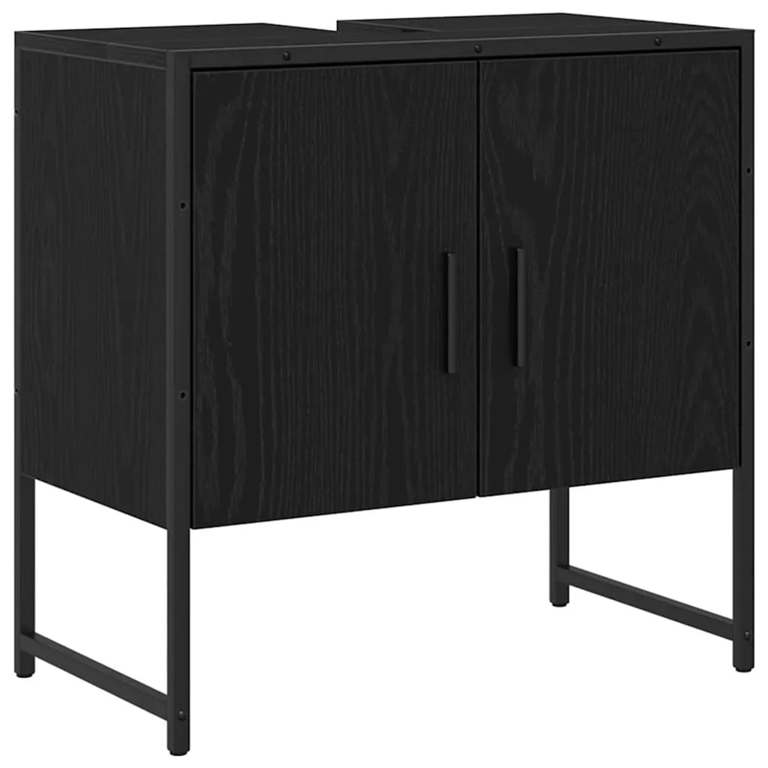 vidaXL Waschbeckenschrank mit Tür Schwarz Eichen-Optik 60 x 30 x 60 cm 8631 günstig online kaufen