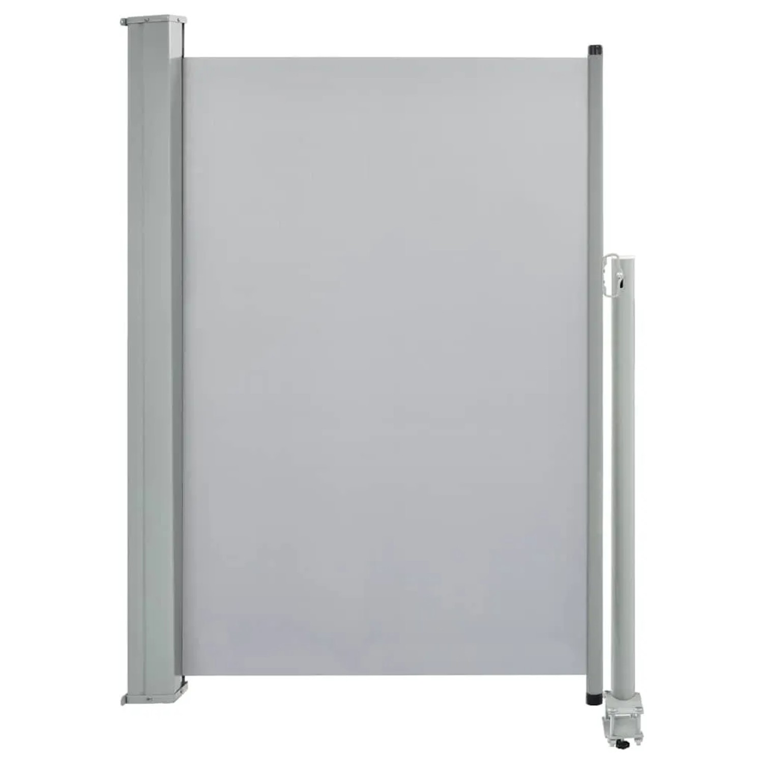 Furnicato Ausziehbare Seitenmarkise 120x300 Cm Grau Mit Uv-beständigem Polyester Sichtschutz