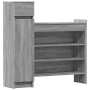 vidaXL Schuhschrank Grau Sonoma 100,5x28x100 cm Holzwerkstoff 840427