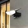 Moderne, dimmbare Lindby LED Solarleuchte Naelin mit Bewegungsmelder, 2-flammig, schwarz.
