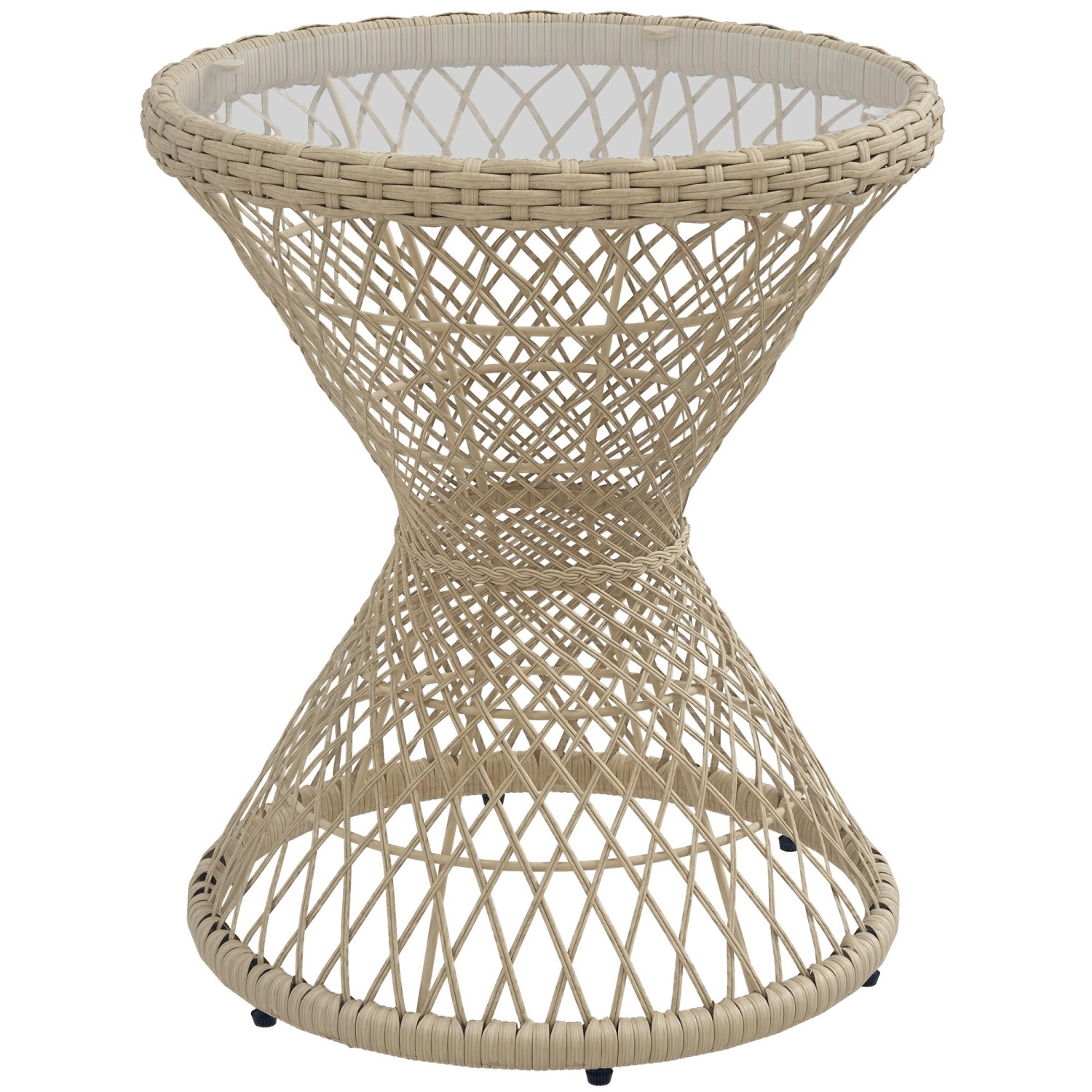 Outsunny Rattan Couchtisch Stahl PE Rattan Braun 45 × 52H cm günstig online kaufen