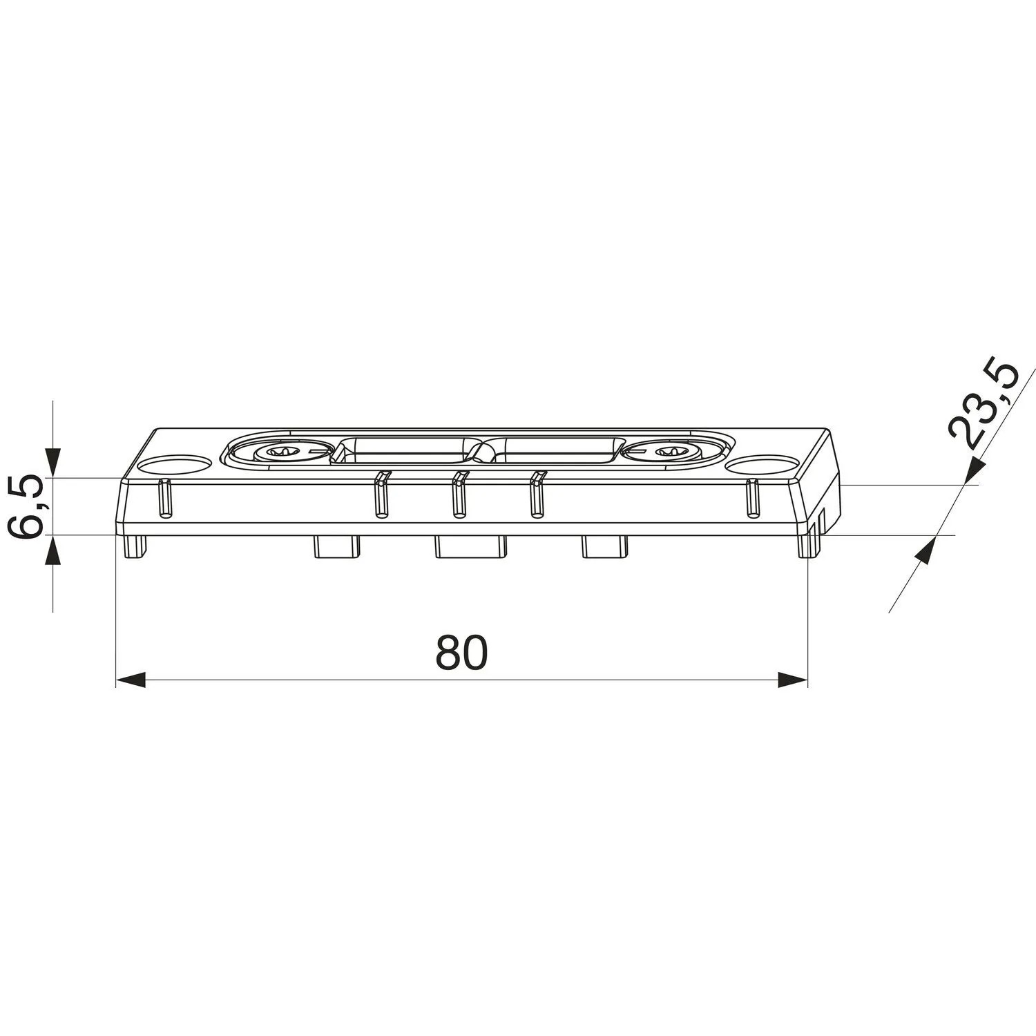 Maco Riegelschließteil Pvc 12/20-13 Rehau/Osmopane/Viva Plast Silber