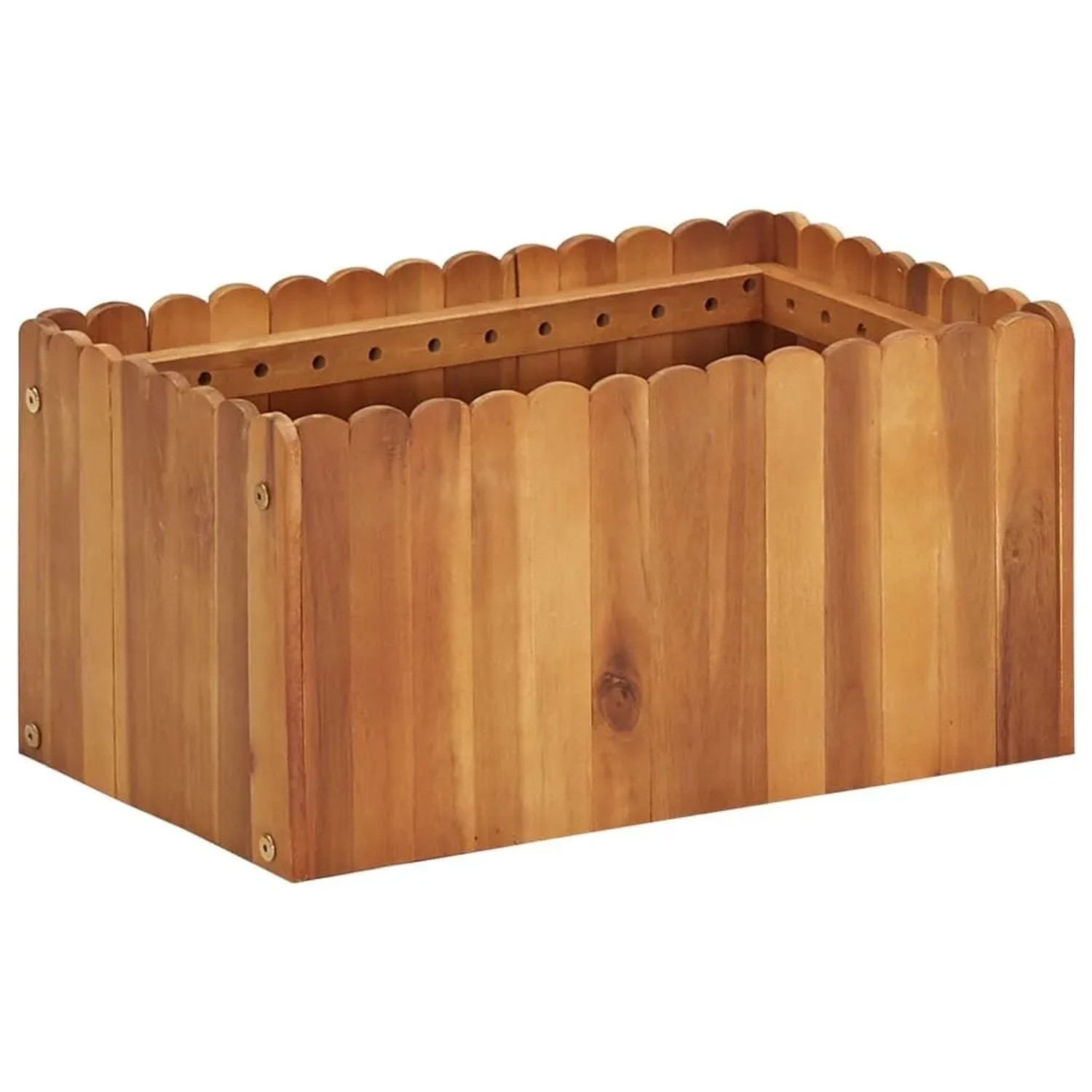 DELUKE Hochbeet Aus Holz JONA 50x30x25cm Akazienholz Hochbeet Für Garten Hochbeet Holz Gartenbeet Hoch Kräuterbeet Xxl Blumenbeet